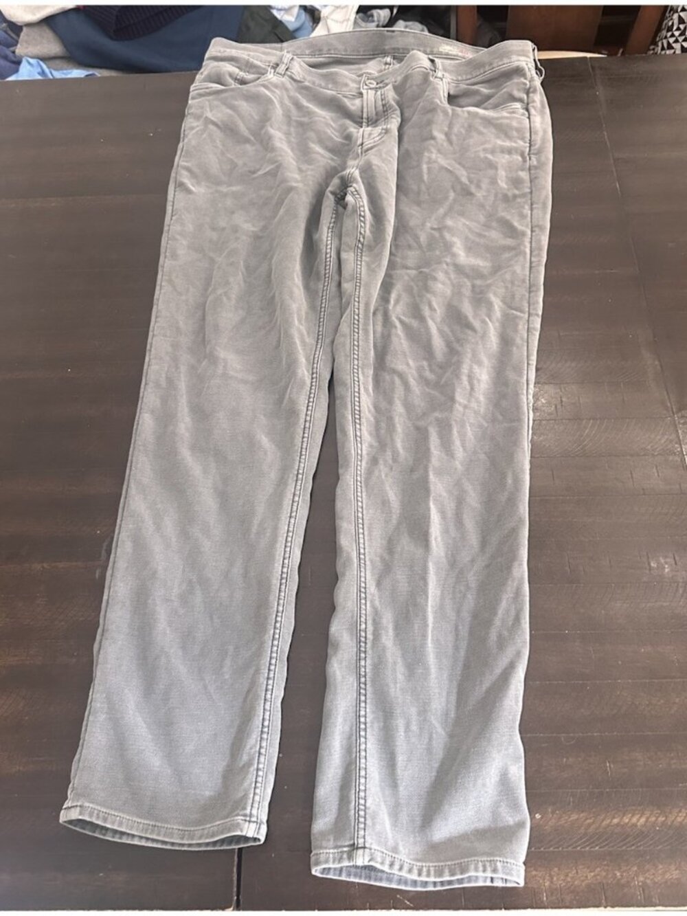 Faherty Men’s Stretch Terry 5 Pocket Pant - Gray Size 40x31
